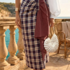 The Corsica Checked Column Skirt